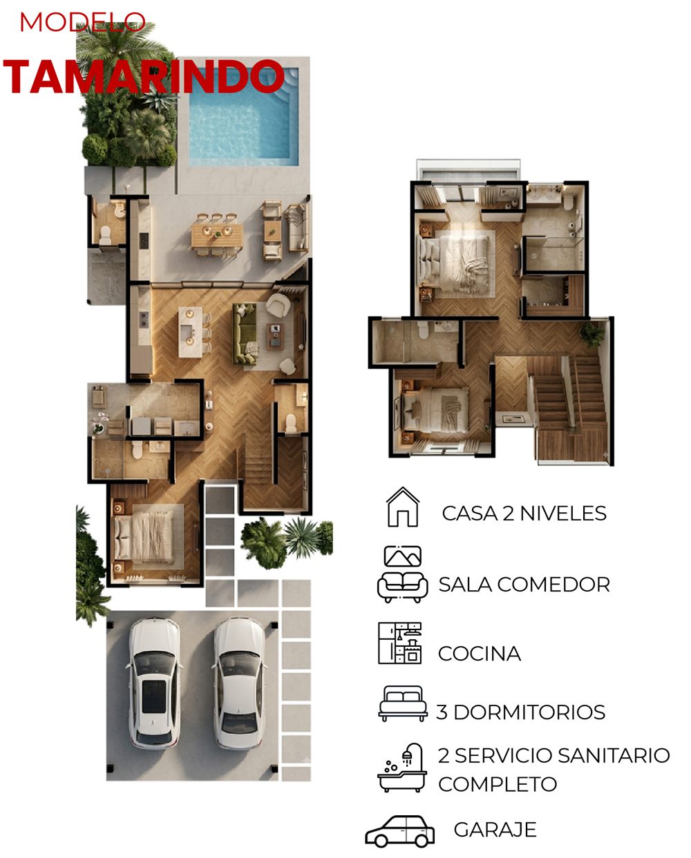 Plano de distribución del modelo Tamarindo